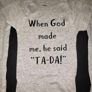 Baby onesie handcrafted